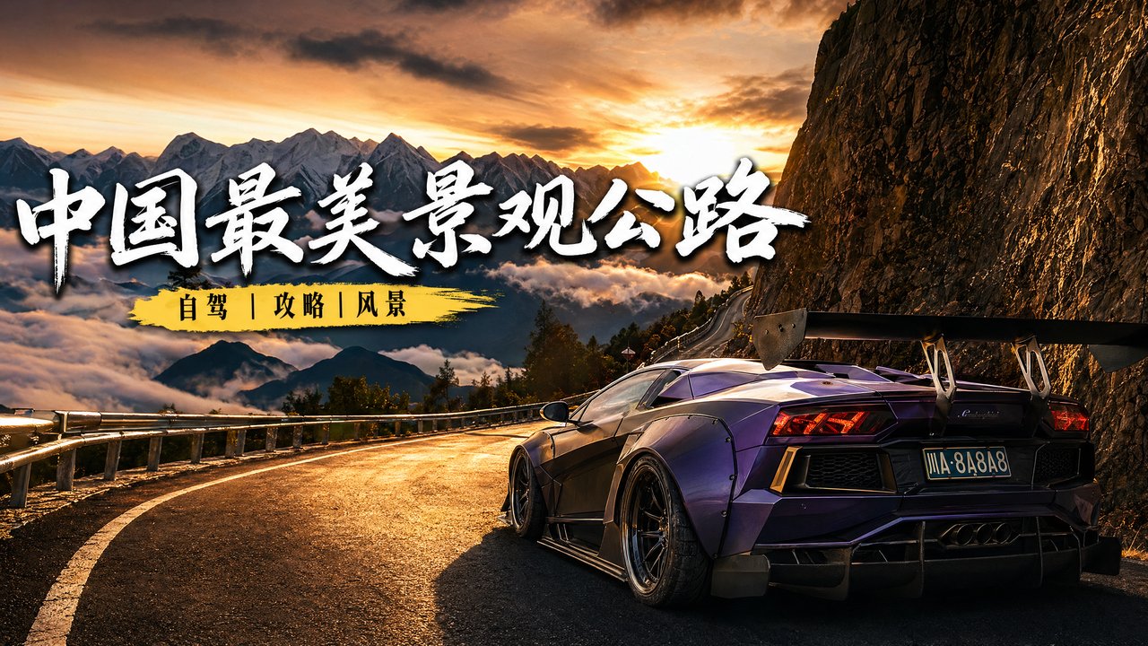 无限臀山跑车视频-中国最美景观公路自驾